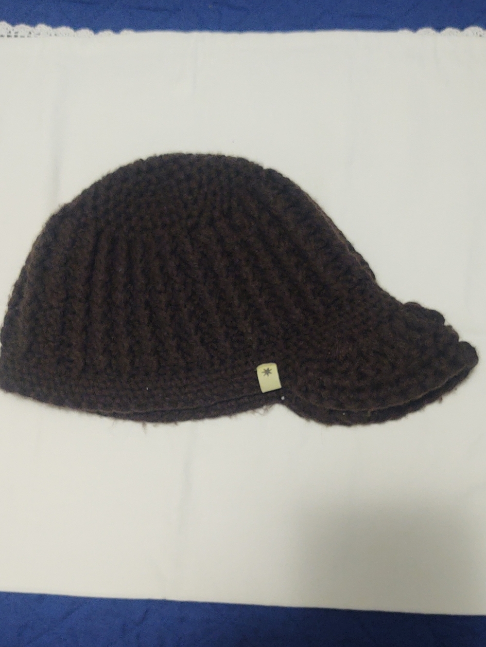 DC Brown Knit Visor Beanie Hat
